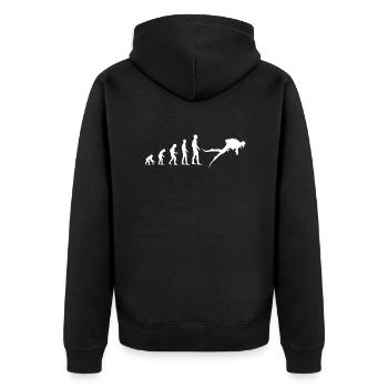 Evolution Plongée - Veste à capuche bio Premium Unisexe - noir - Dos - Nico (187cm)