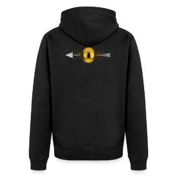 Sphère transpercée - Veste à capuche bio Premium Unisexe - noir - Dos - Nico (187cm)