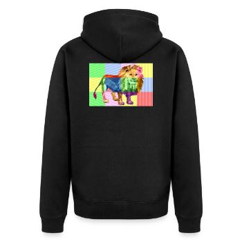 lion - Veste à capuche bio Premium Unisexe - noir - Dos - Nico (187cm)