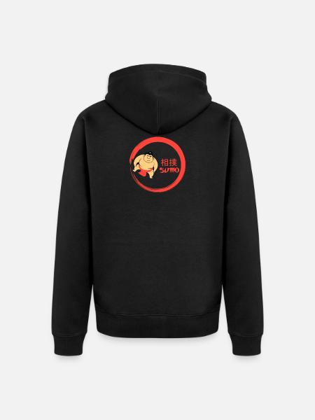 Sumo - Unisex Premium Organic Zip Hoodie - black