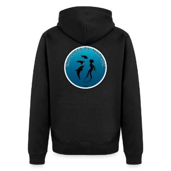Maori Ocean Art Fish Dolphin Turtle Diver - Veste à capuche bio Premium Unisexe - noir - Dos - Nico (187cm)