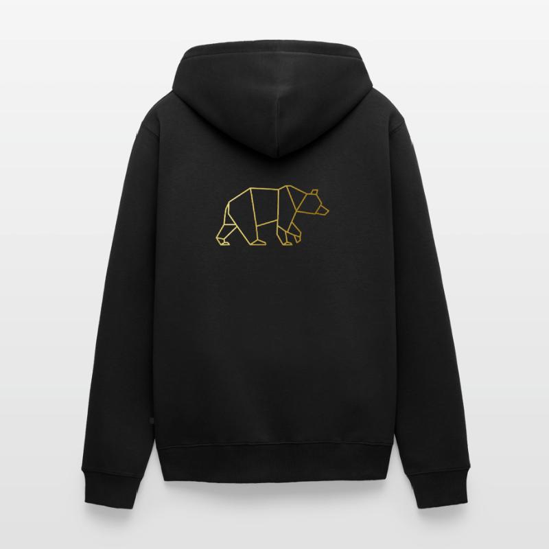 Refroidir la conception d'un ours. Conception de l'ours. Veste à capuche bio Premium Unisexe
