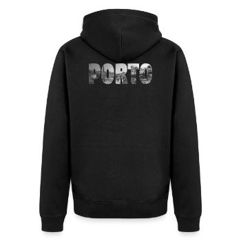 Porto Portugal - Veste à capuche bio Premium Unisexe - noir - Dos - Nico (187cm)