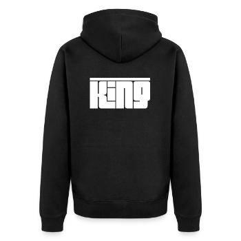 roi - Veste à capuche bio Premium Unisexe - noir - Dos - Nico (187cm)