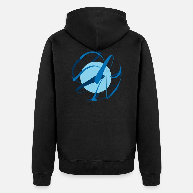 Kunst,abstrakt,kugel - Unisex Premium Bio Zip Hoodie - Schwarz