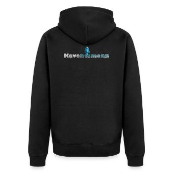Kaventsmann - Unisex Premium Organic Zip Hoodie - black - Back - Nico (187cm)