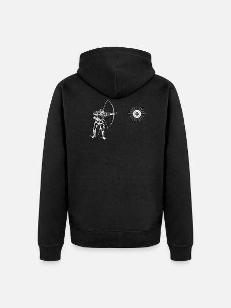 Tir à l'arc - Veste à capuche bio Premium Unisexe - noir