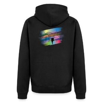 Randonneurs - Veste à capuche bio Premium Unisexe - noir - Dos - Nico (187cm)
