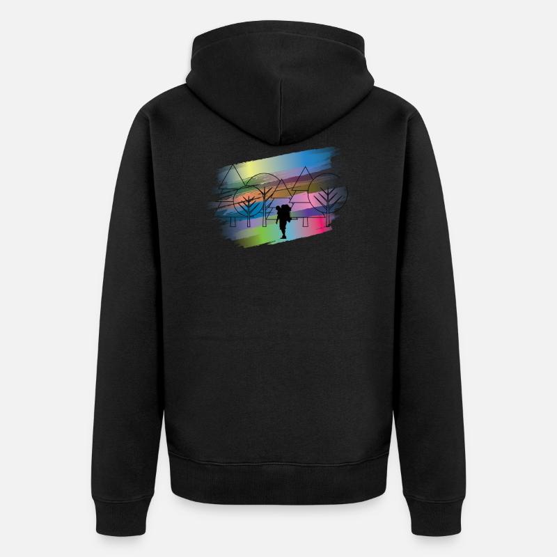 Wanderer - Unisex Premium Bio Zip Hoodie - Schwarz