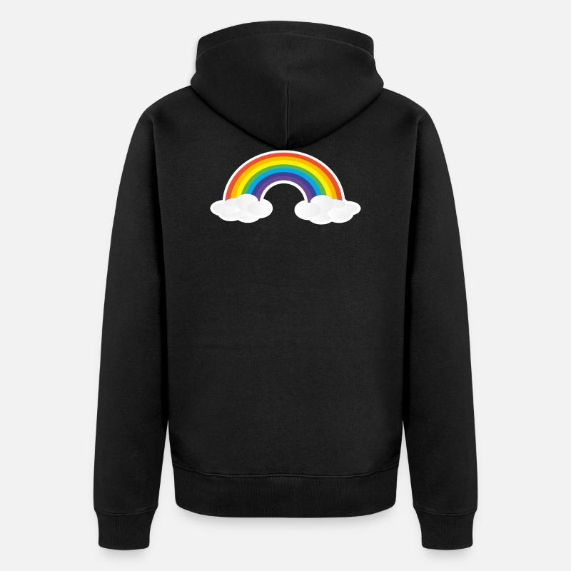 arc en ciel - Veste à capuche bio Premium Unisexe - noir