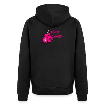 Lutte contre le cancer Rose Pink Pink Bow - Veste à capuche bio Premium Unisexe - noir - Dos - Nico (187cm)