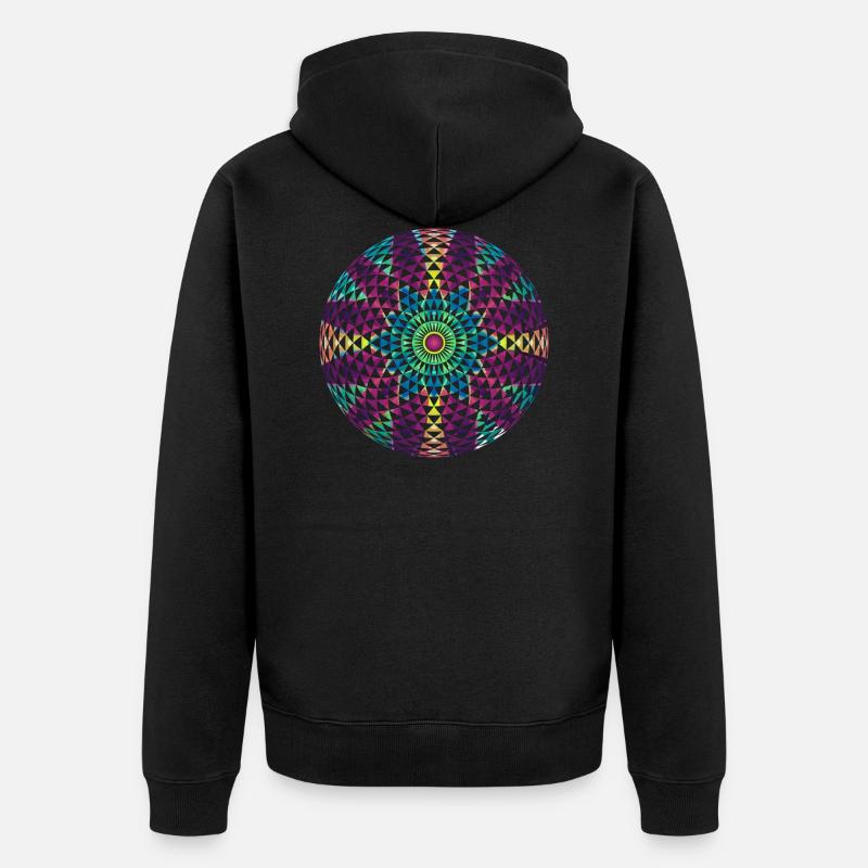 Mandala - Veste à capuche bio Premium Unisexe - noir