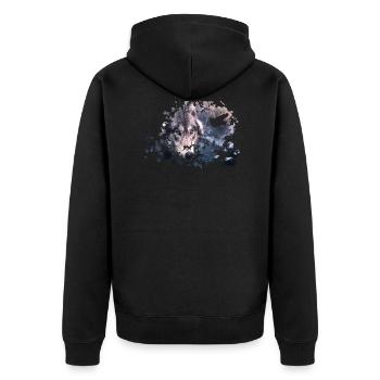 Splash couleur de loup - Veste à capuche bio Premium Unisexe - noir - Dos - Nico (187cm)