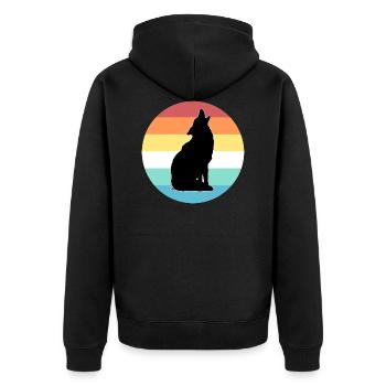loup - Veste à capuche bio Premium Unisexe - noir - Dos - Nico (187cm)