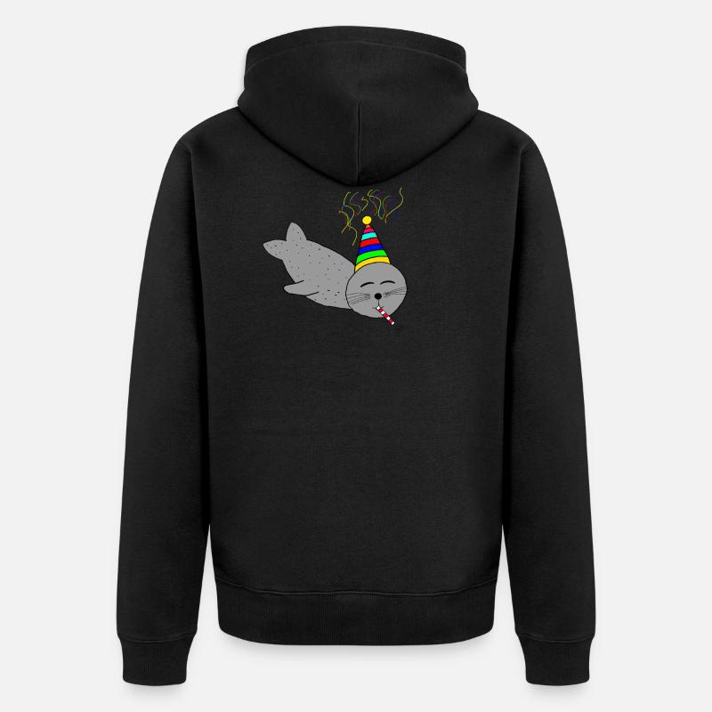 Sceau du jour B - Veste à capuche bio Premium Unisexe - noir