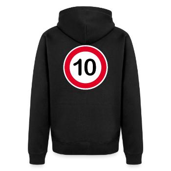 10 - Veste à capuche bio Premium Unisexe - noir - Dos - Nico (187cm)