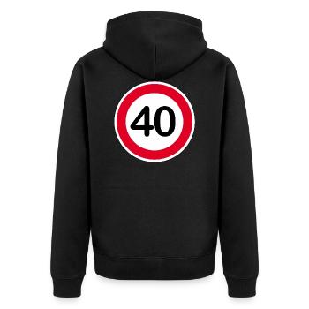 40 - Veste à capuche bio Premium Unisexe - noir - Dos - Nico (187cm)