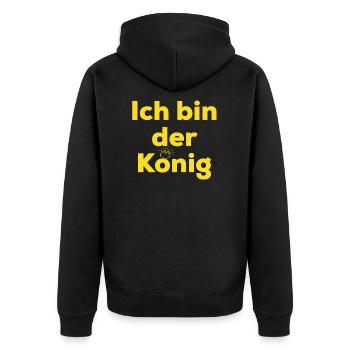 Je suis le roi - Veste à capuche bio Premium Unisexe - noir - Dos - Nico (187cm)