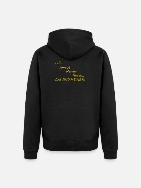 Funny saying - Unisex Premium Organic Zip Hoodie - black