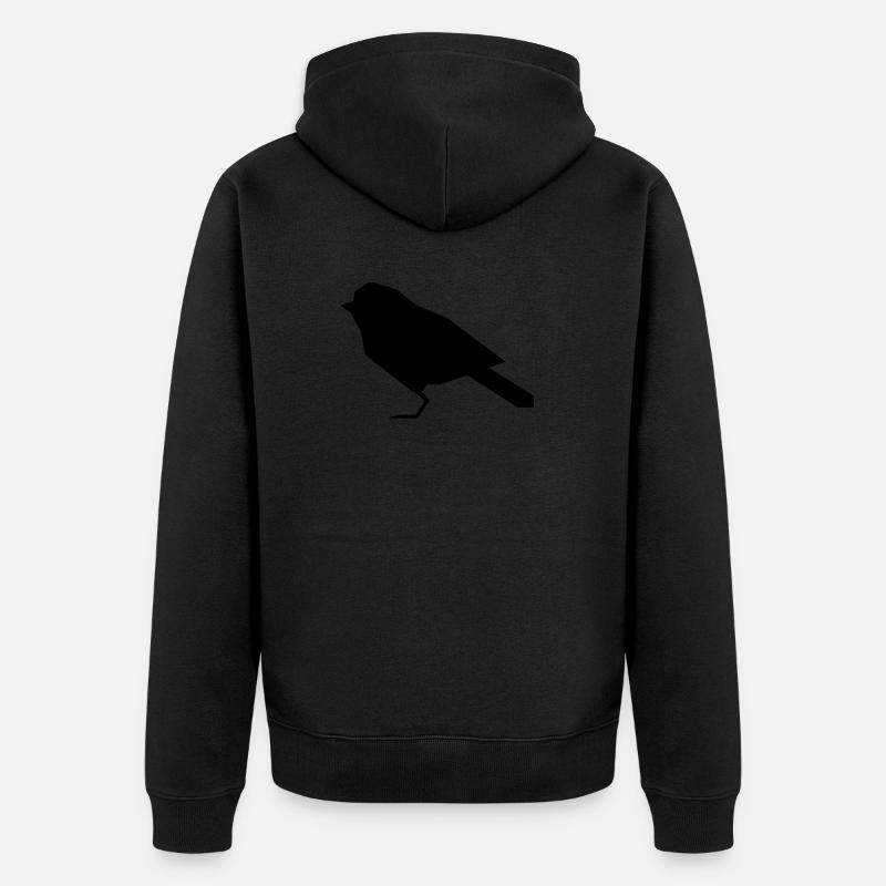 oiseau - Veste à capuche bio Premium Unisexe - noir