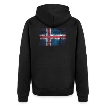 Islande - Veste à capuche bio Premium Unisexe - noir - Dos - Nico (187cm)