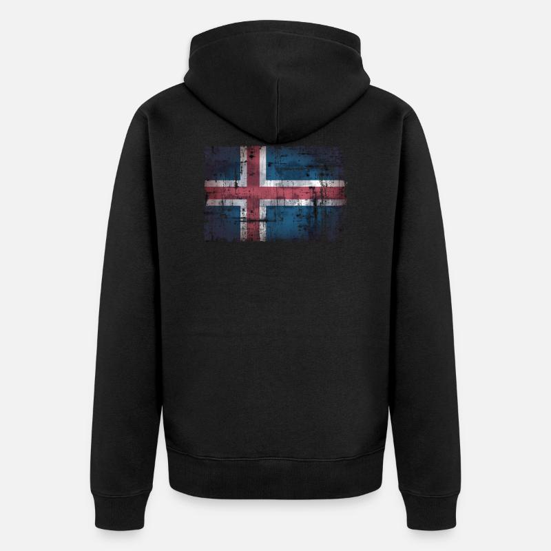 Islande - Veste à capuche bio Premium Unisexe - noir