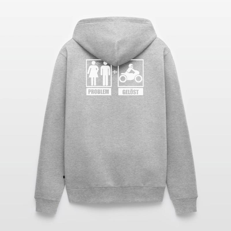 Problem solved motorcycle Unisex Premium Organic Zip Hoodie