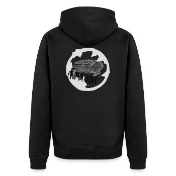 crocodile alligator cadeau de reptile animal alligatoah - Veste à capuche bio Premium Unisexe - noir - Dos - Nico (187cm)