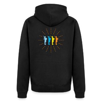 Scots, Scotland, Scottish - Unisex Premium Organic Zip Hoodie - black - Back - Nico (187cm)