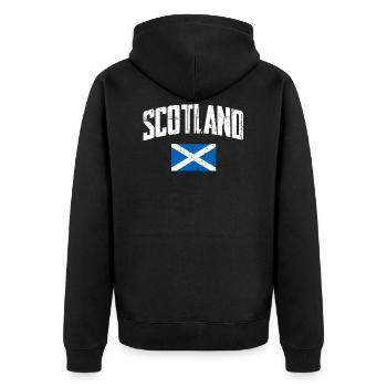 Scots, Scotland, Scottish - Unisex Premium Organic Zip Hoodie - black - Back - Nico (187cm)