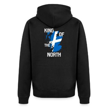 Scots, Scotland, Scottish - Unisex Premium Organic Zip Hoodie - black - Back - Nico (187cm)