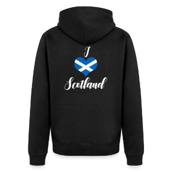 Scots, Scotland, Scottish - Unisex Premium Organic Zip Hoodie - black - Back - Nico (187cm)