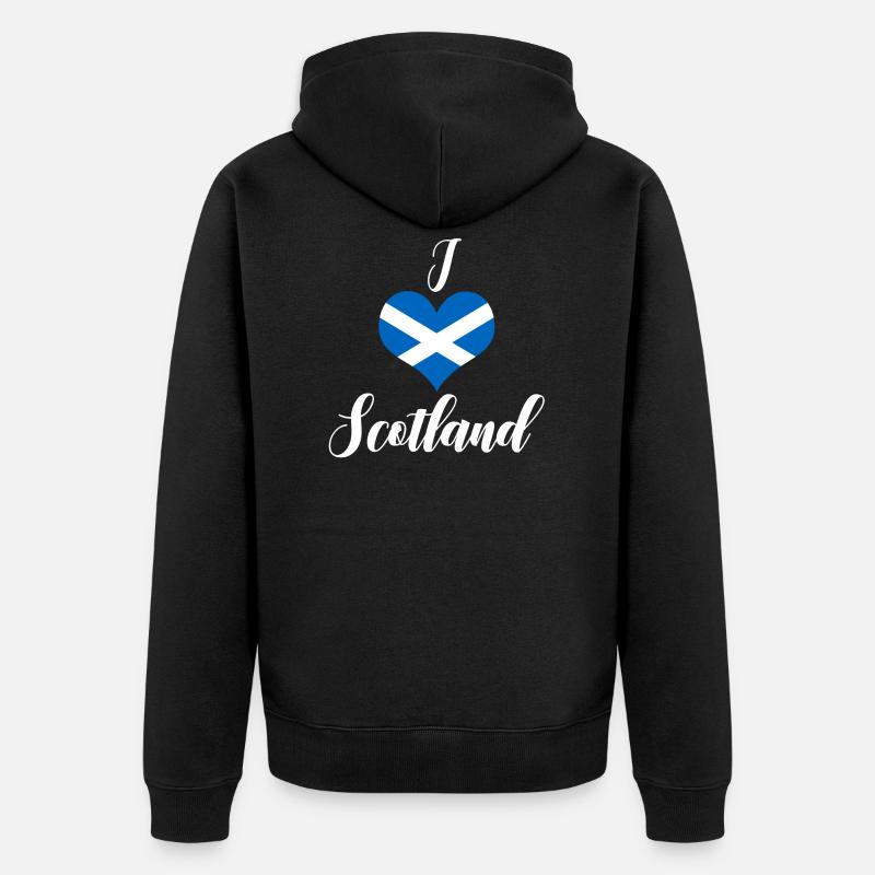 Ecossais, Ecosse, Ecossais - Veste à capuche bio Premium Unisexe - noir