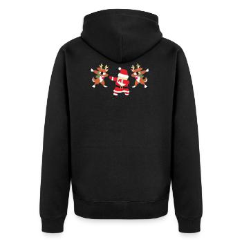 père noël avec des cerfs dab - Veste à capuche bio Premium Unisexe - noir - Dos - Nico (187cm)