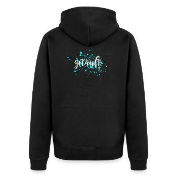 Taufe - Unisex Premium Bio Zip Hoodie - Schwarz - Hinten - Nico (187cm)