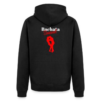 Bachata Sensual Geschenk Tanz Latinos Latina Kiz - Unisex Premium Bio Zip Hoodie - Schwarz - Hinten - Nico (187cm)