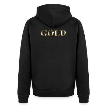 Or - Veste à capuche bio Premium Unisexe - noir - Dos - Nico (187cm)