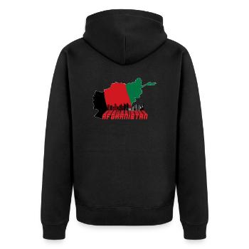 Afghanistan - Veste à capuche bio Premium Unisexe - noir - Dos - Nico (187cm)
