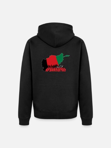 Afghanistan - Unisex Premium Organic Zip Hoodie - black
