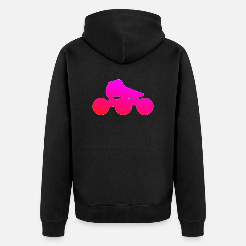 Rose de patinage de vitesse - Veste à capuche bio Premium Unisexe - noir