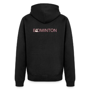 badminton - Veste à capuche bio Premium Unisexe - noir - Dos - Nico (187cm)