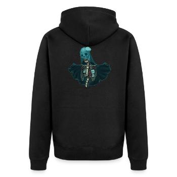 Squelette cools cadeau d’Halloween effrayant - Veste à capuche bio Premium Unisexe - noir - Dos - Nico (187cm)