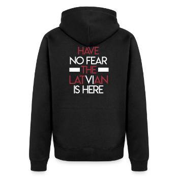 Lettonie - Veste à capuche bio Premium Unisexe - noir - Dos - Nico (187cm)