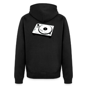 Platine tourne disque - Veste à capuche bio Premium Unisexe - noir - Dos - Nico (187cm)