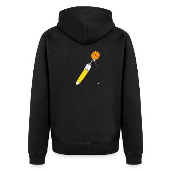 Sucette crayon - Veste à capuche bio Premium Unisexe - noir - Dos - Nico (187cm)