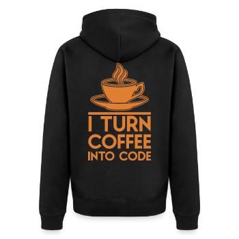 Code de codeur de programmation de cadeau de chemise de HTML de Java - Veste à capuche bio Premium Unisexe - noir - Dos - Nico (187cm)