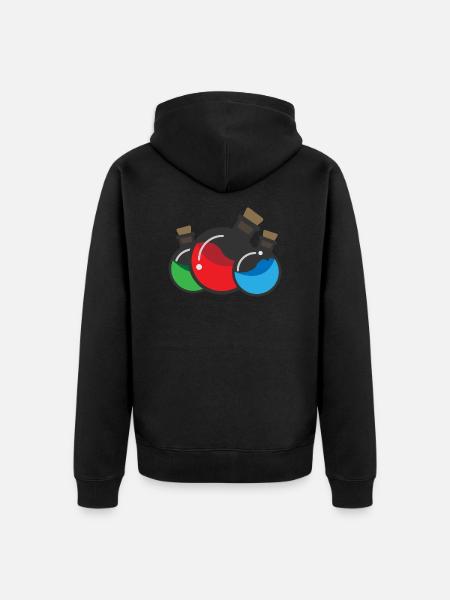 Flat Design - Chemistry Experiment - Gift Idea - Unisex Premium Organic Zip Hoodie - black