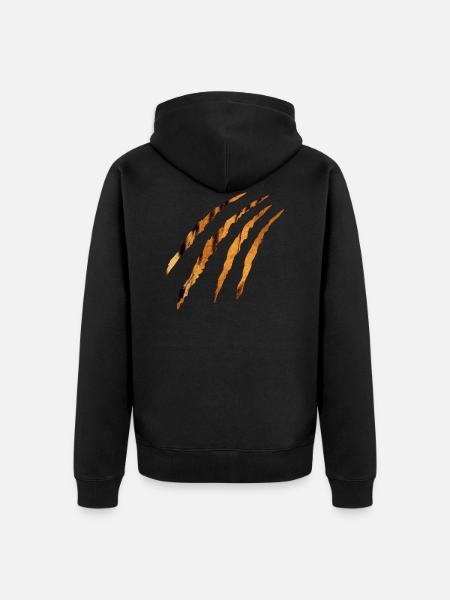 Tiger claw - Unisex Premium Organic Zip Hoodie - black