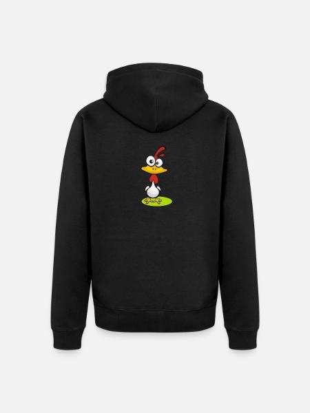 Funny duck - Unisex Premium Organic Zip Hoodie - black