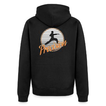 art martial - Veste à capuche bio Premium Unisexe - noir - Dos - Nico (187cm)